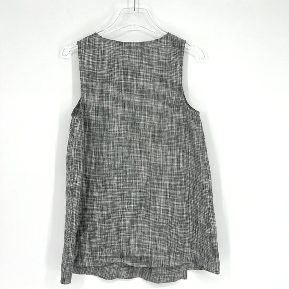 Pure J Jill Top Womens PS Gray Linen Tank Top Boho Lightweight Classic - Picture 2 of 7
